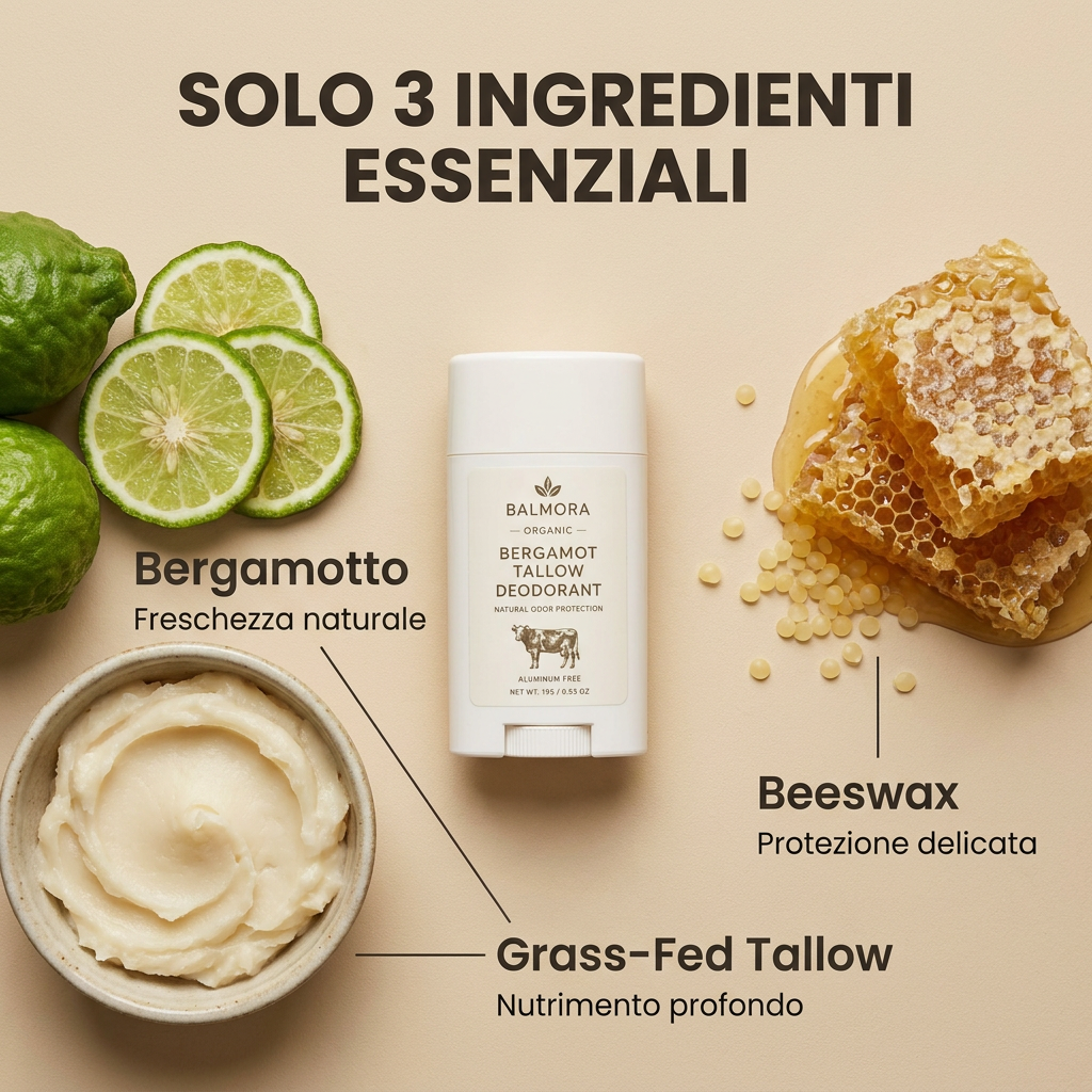 BALMORA Organic Bergamot Tallow Deodorant