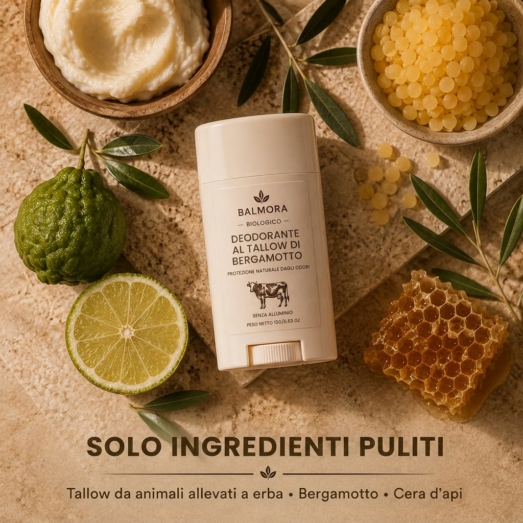 BALMORA Organic Bergamot Tallow Deodorant