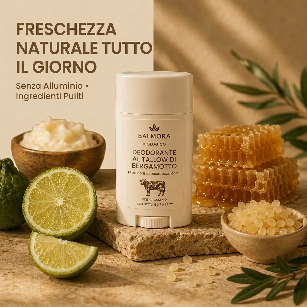BALMORA Organic Bergamot Tallow Deodorant